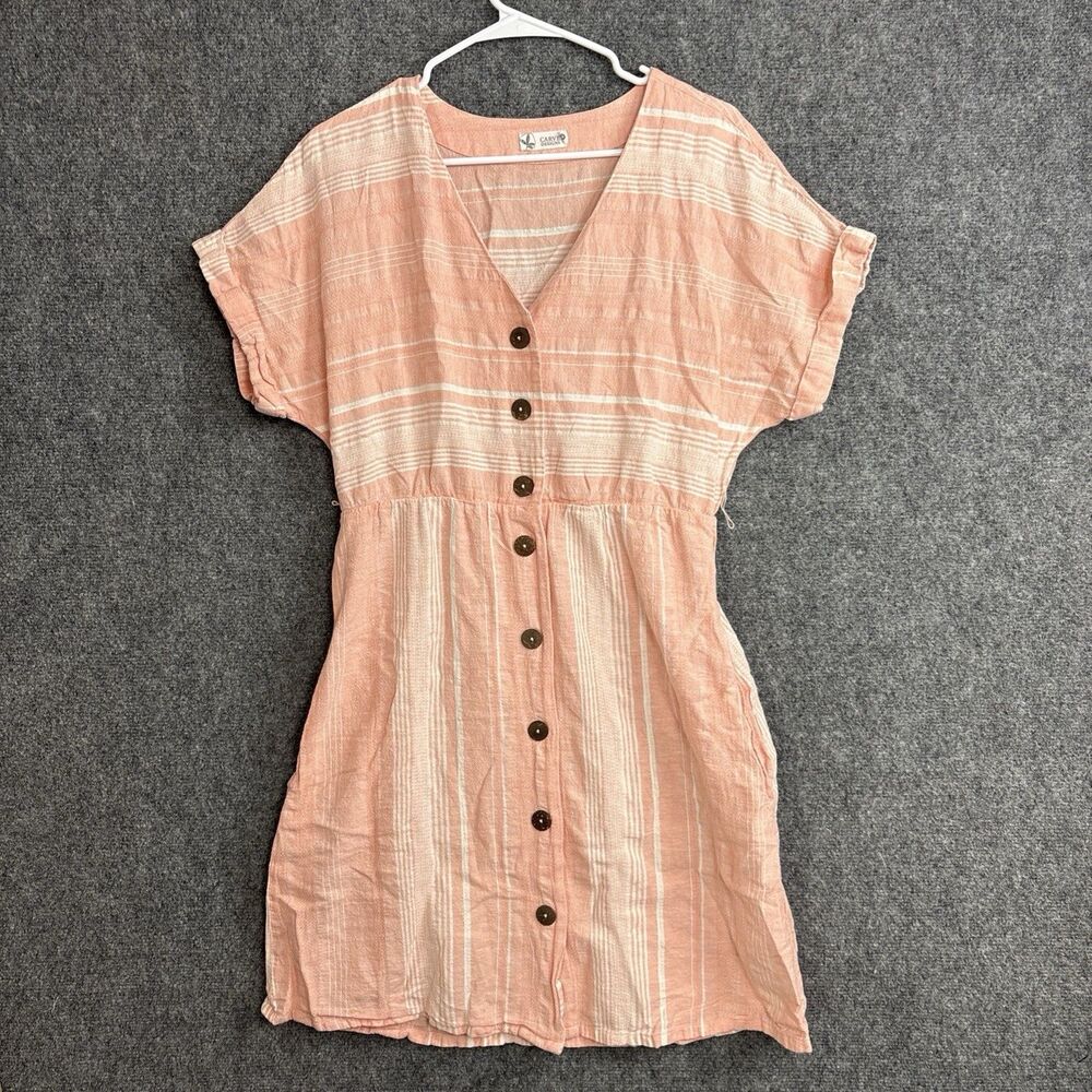 Carve Designs Dress Womens Size M Willow Linen Blend Coastal Cottagecore